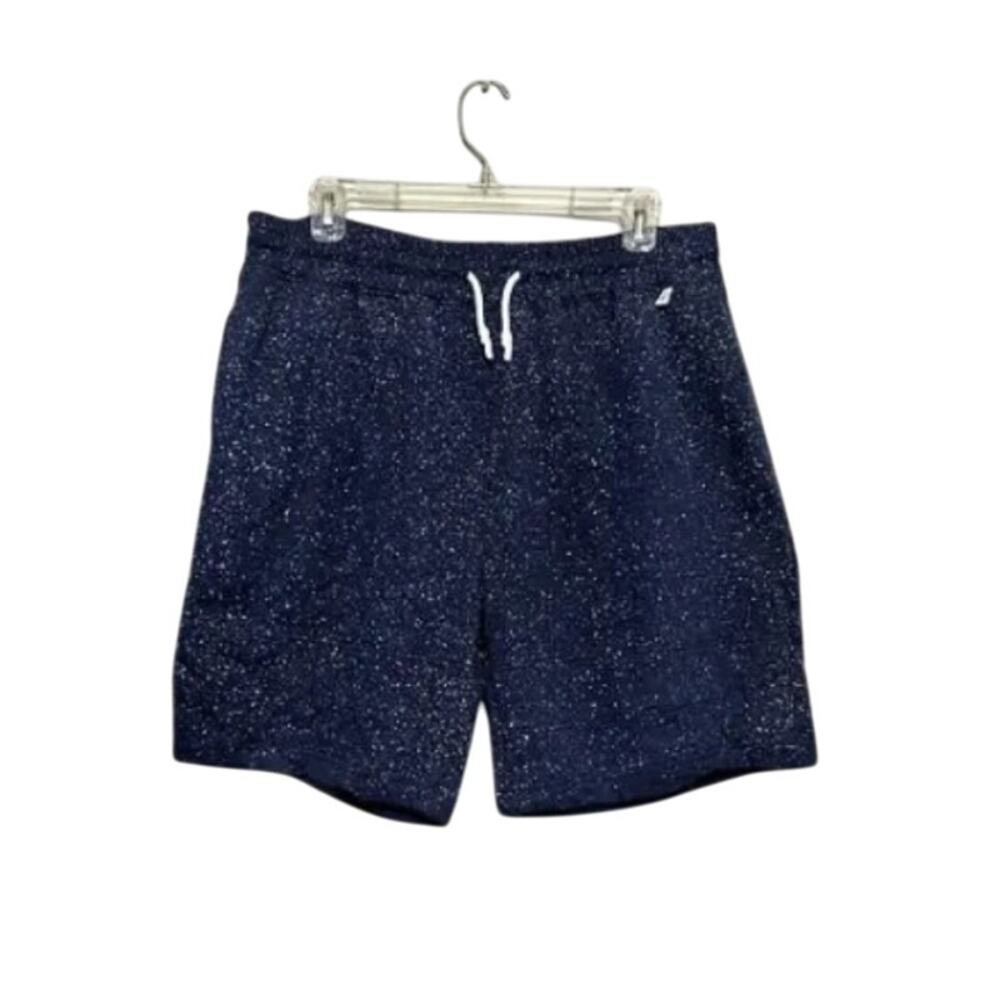 Sovereign Code Sweat Shorts Speckled Style Drawstring Pockets Blue White L NWT
